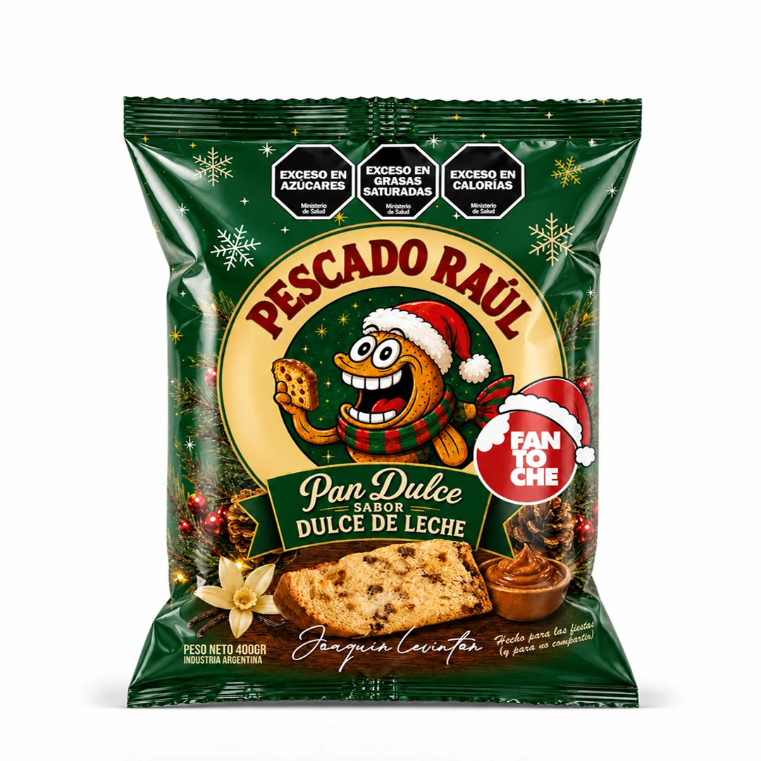 PAN DULCE PESCADO RAUL CON CHIPS DE DULCE DE LECHE 400GRS