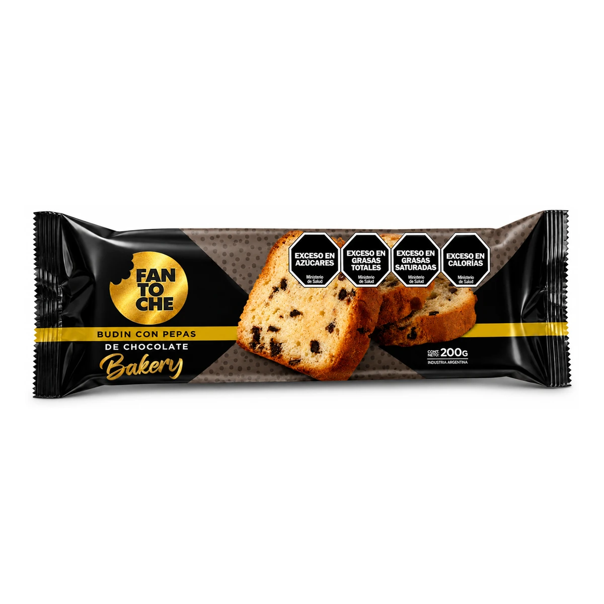 BUDIN CON CHIPS DE CHOCOLATE FANTOCHE BAKERY 200GRS