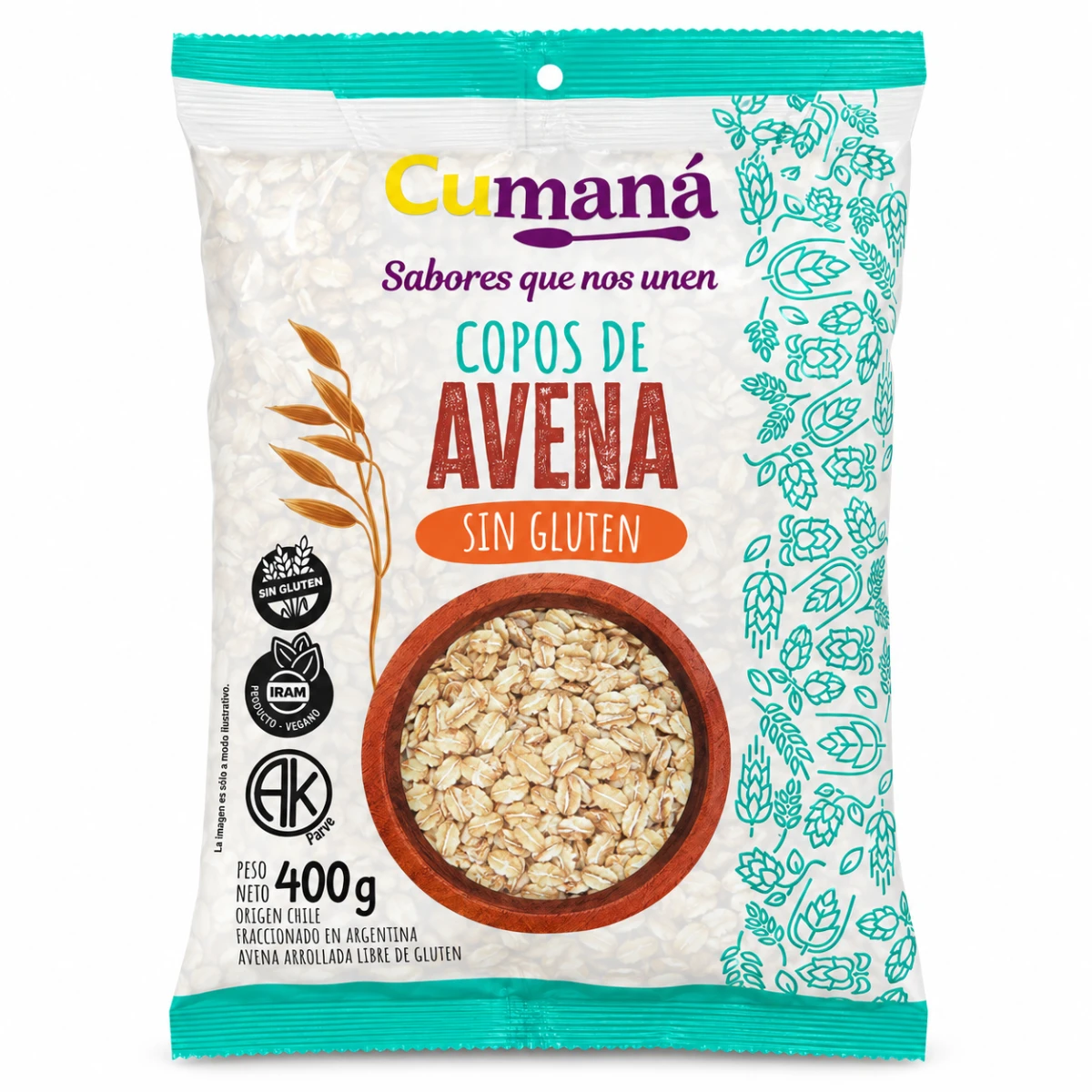 COPOS DE AVENA CUMANA 400GRS - 70903