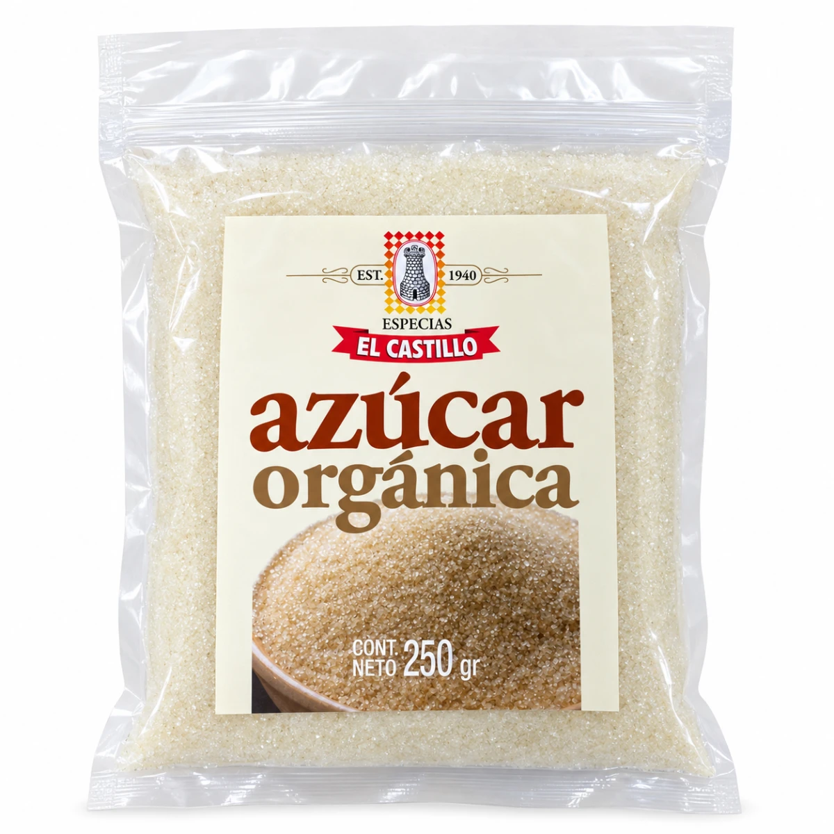 AZUCAR ORGANICA X 250 GR EL CASTILLO