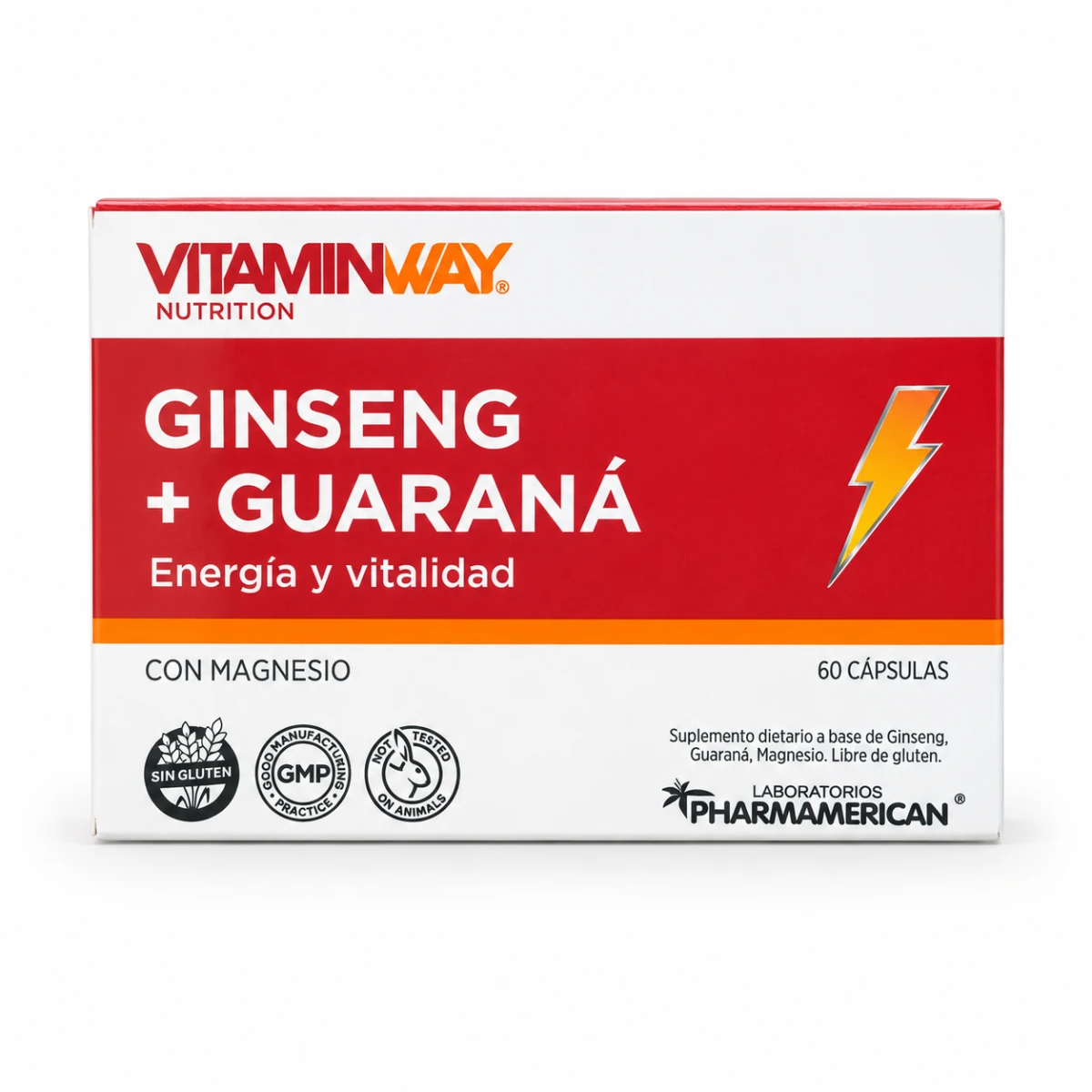 SUPLEMENTO GINSENG + GUARANA VITAMIN WAY 60 CAP