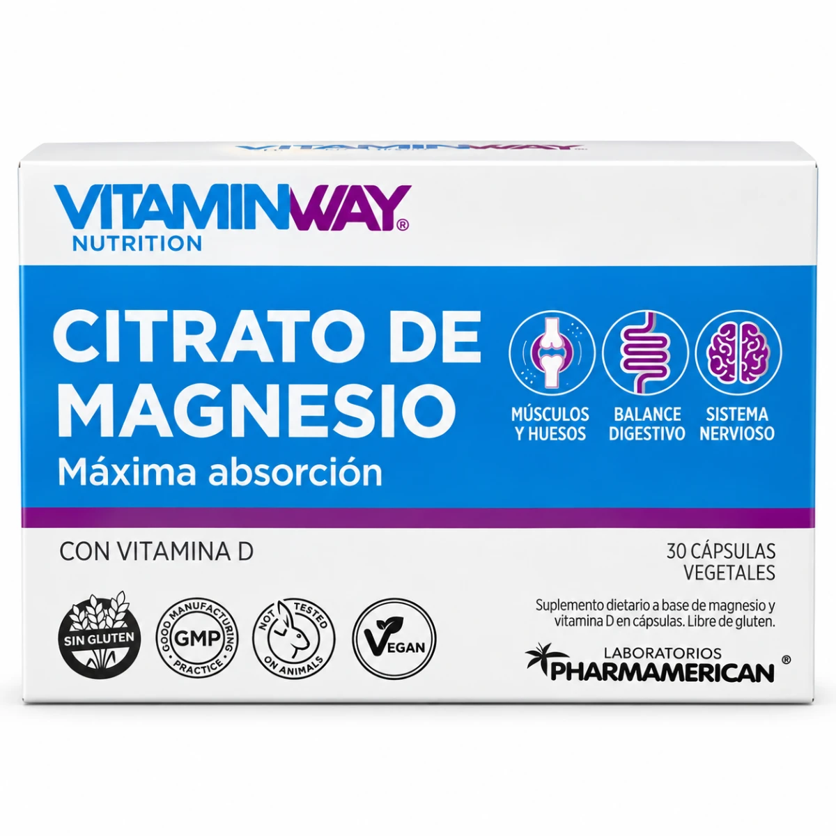 CITRATO DE MAGNESIO 30 CAPSULAS VITAMIN WAY