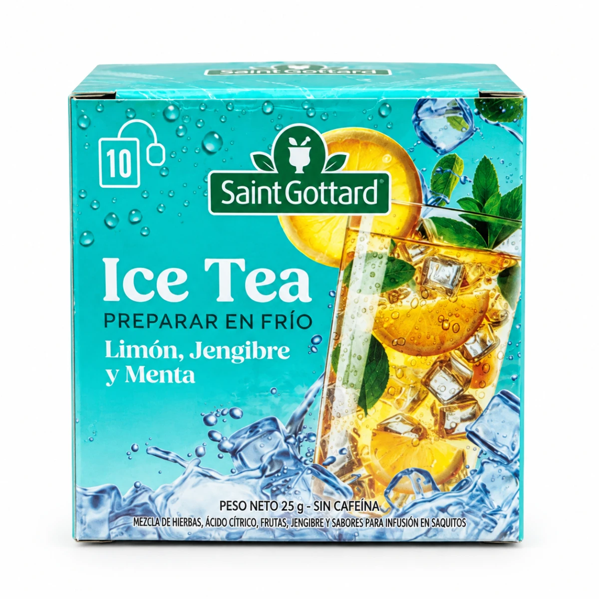 ICE TEA LIMON JENGIBRE Y MENTA X 2.5G SAINT GOTTARD