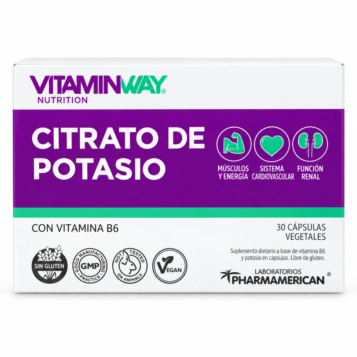 SUPLEMENTO CITRATO DE POTASIO VITAMIN WAY 30 CAPSULAS