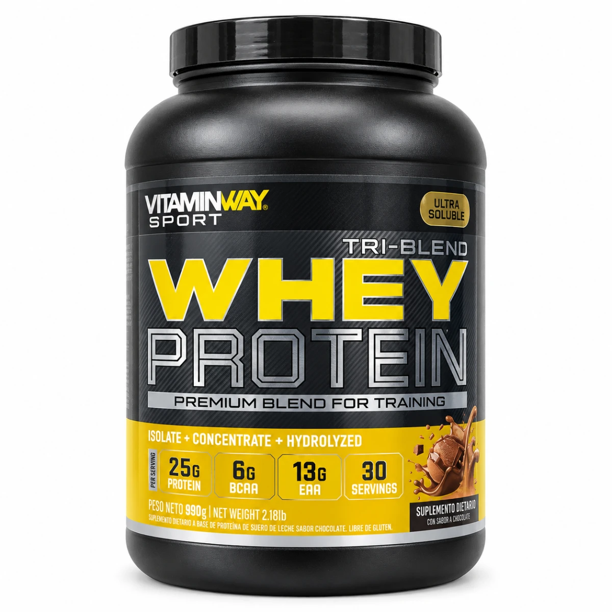 TRI BLEND WHEY PROTEIN SABOR CHOCOLATE VITAMIN WAY 960G