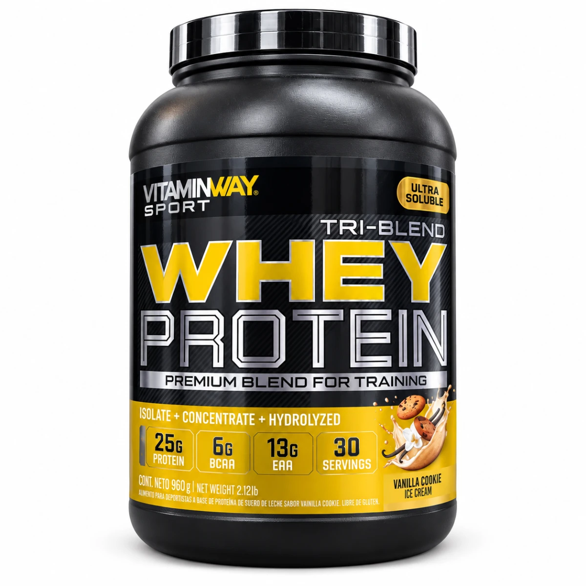 TRI BLEND WHEY PROTEIN SABOR VAINILLA VITAMIN WAY 960G