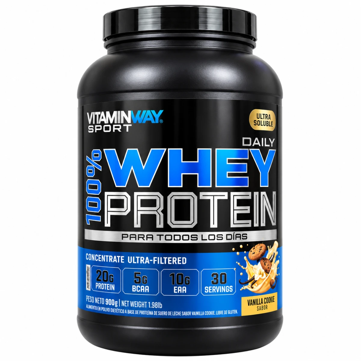 DAILY WHEY PROTEIN VAINILLA COOKIE 900GRS VITAMIN WAY