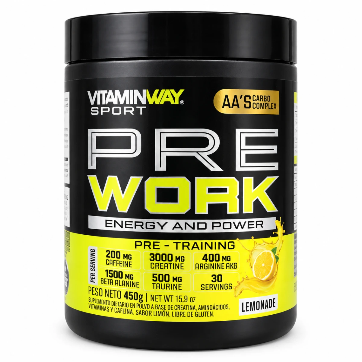 PRE WORK SABOR LIMON 450G VITAMIN WAY SPORT