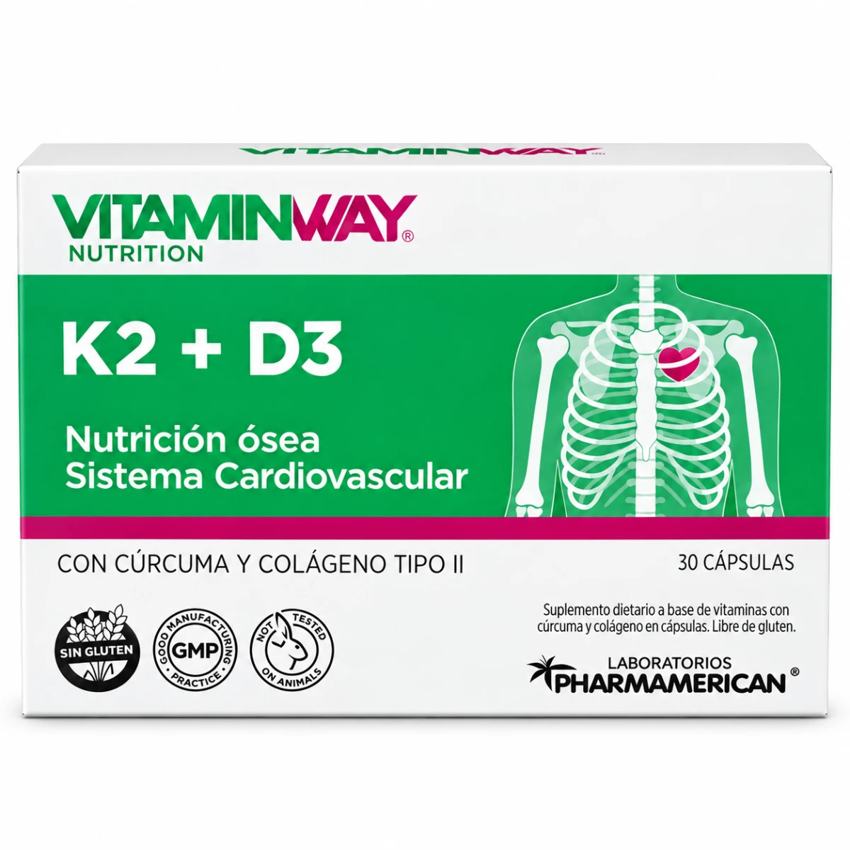 SUPLEMENTO K2 + D3 VITAMIN WAY 30 CAPSULAS