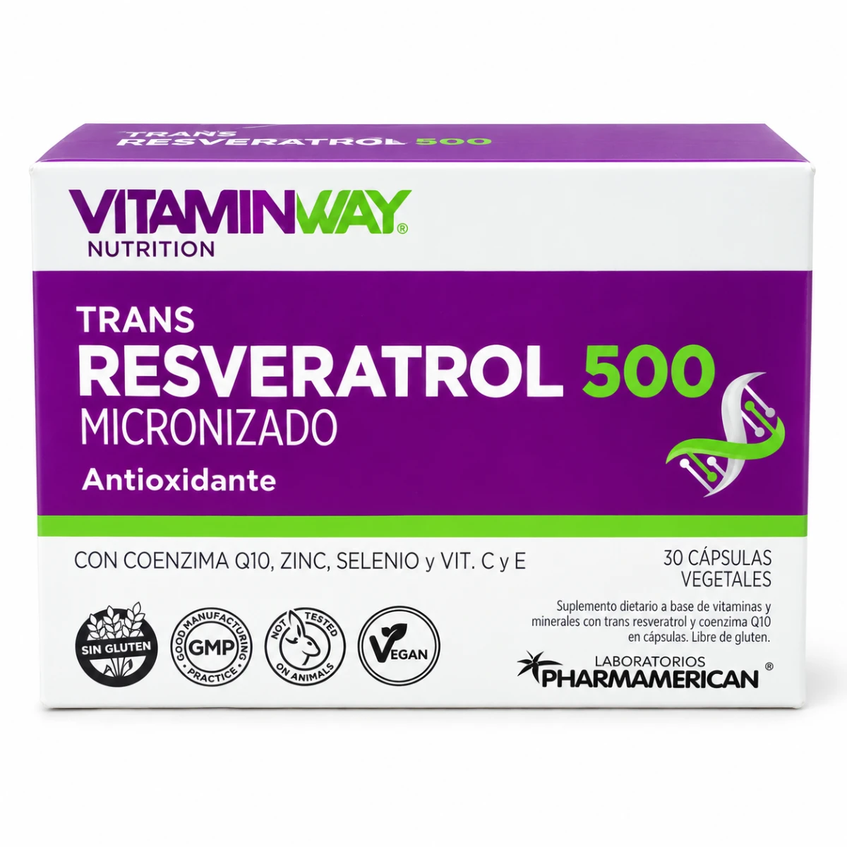 TRANS RESVERATROL 500 VWN X 30 CAPSULAS