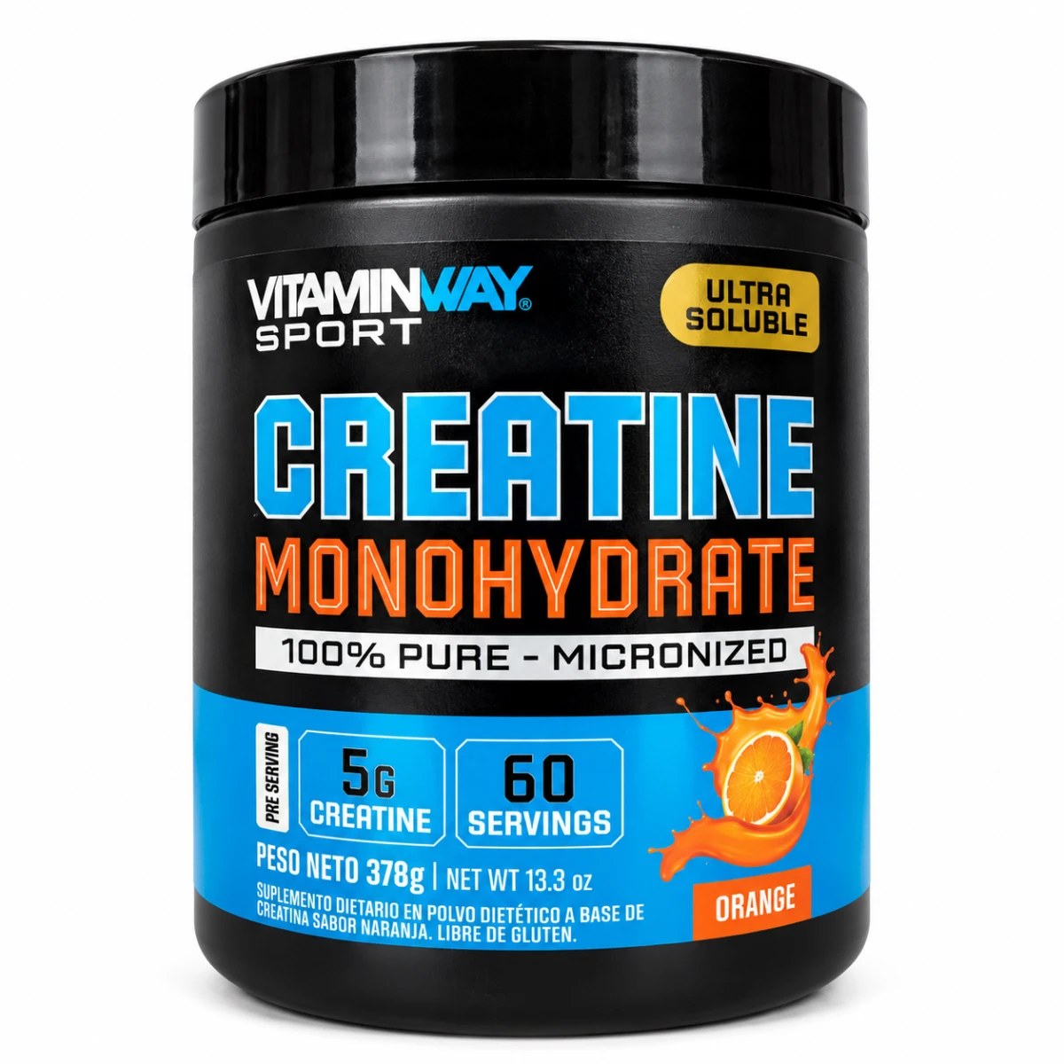 CREATINA MONOHIDRATADA SABOR NARANJA 378G