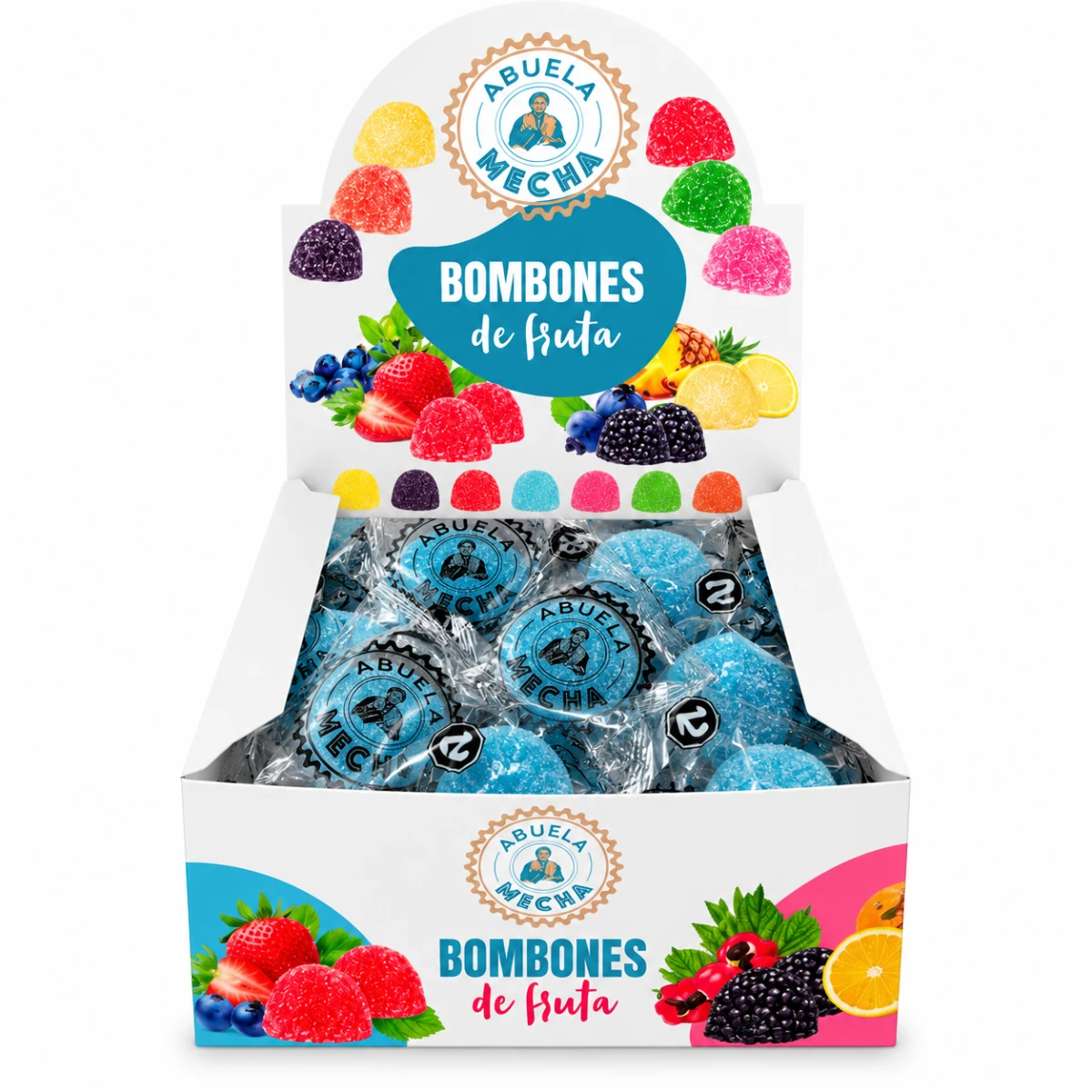 BOMBONES DE FRUTA X 32U ABUELA MECHA - FRUTOS TROPICALES
