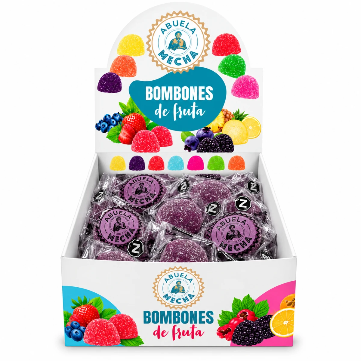 BOMBONES DE FRUTA X 32U ABUELA MECHA - MORA