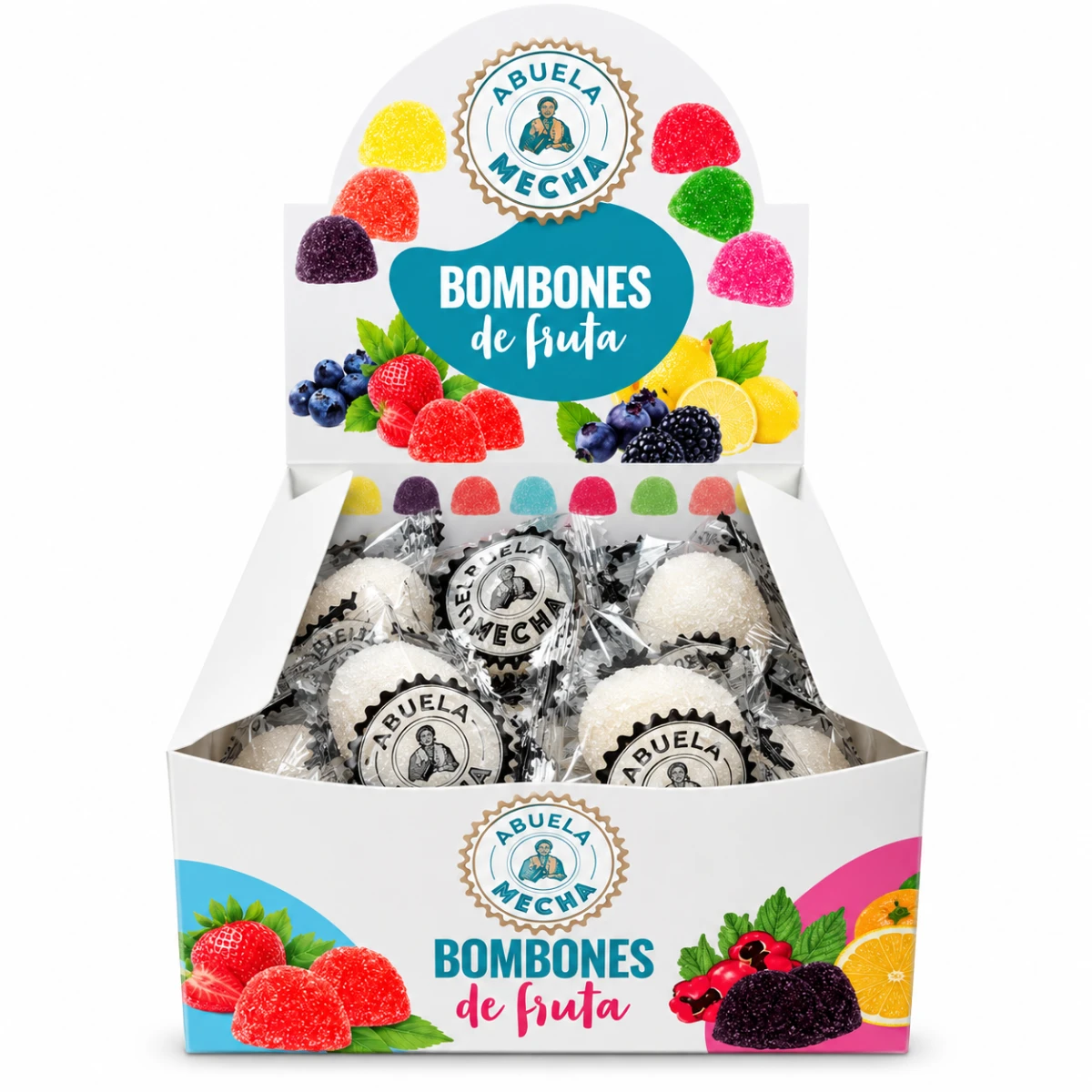 BOMBONES DE FRUTA X 32U ABUELA MECHA - MELON