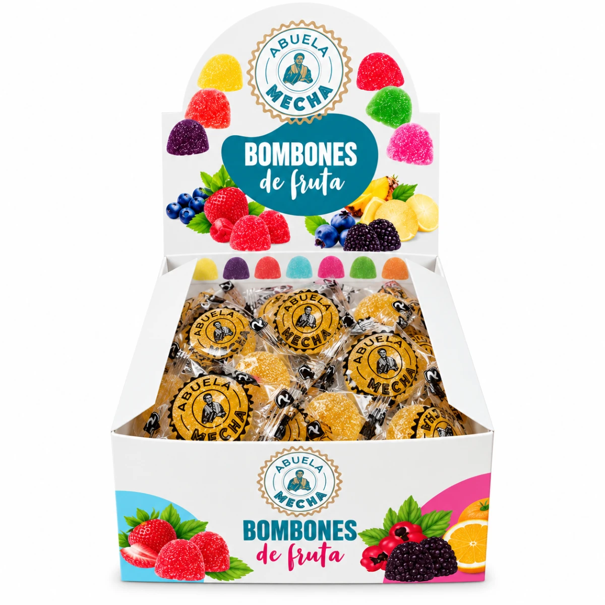 BOMBONES DE FRUTA X 32U ABUELA MECHA - LIMON