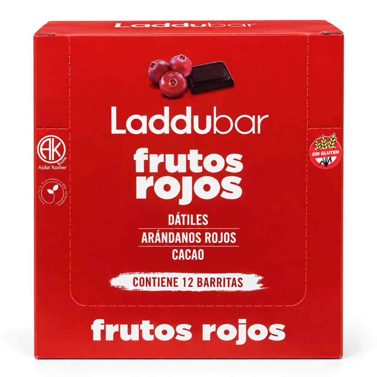 BARRITAS LADDU BAR FRUTOS ROJOS X 12