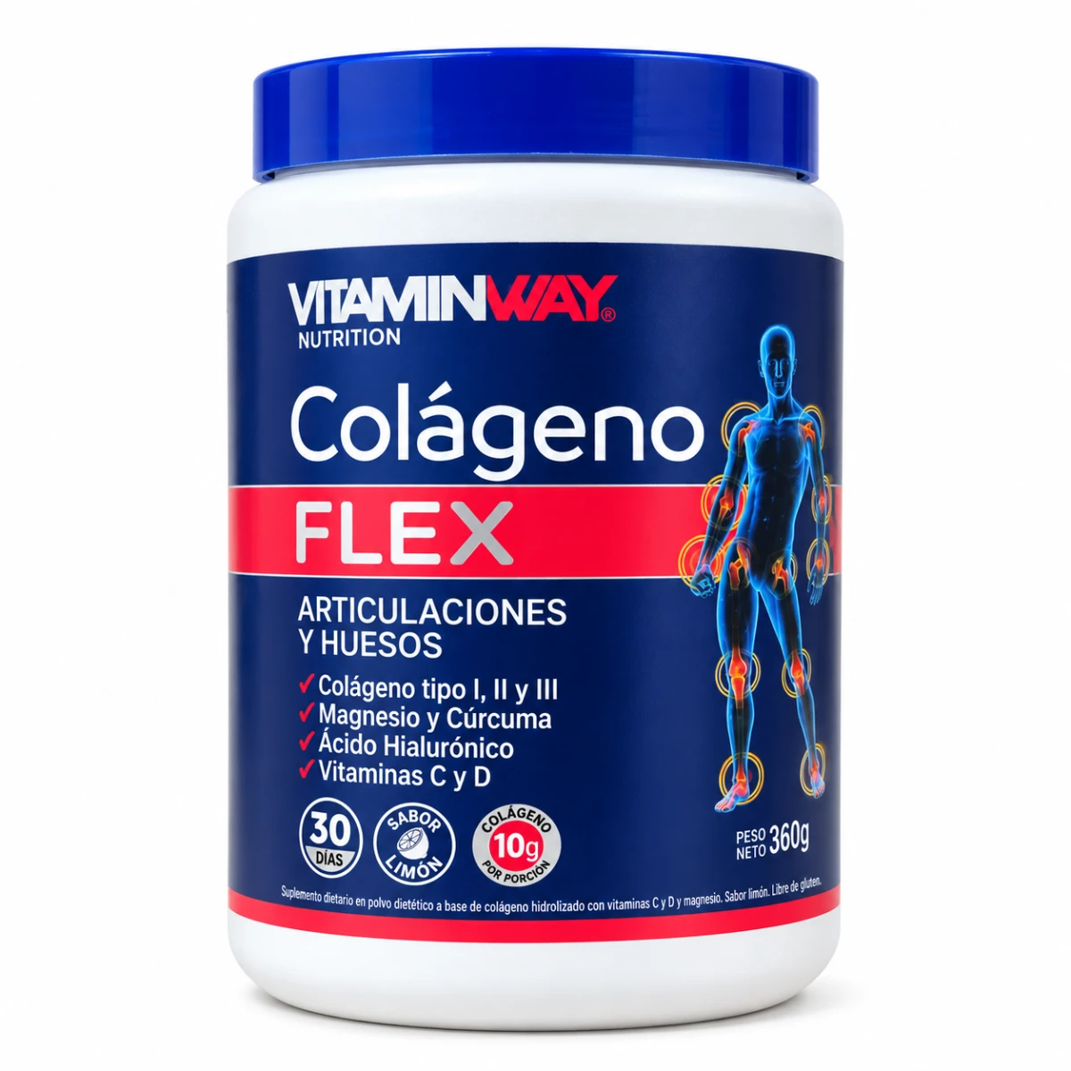 COLAGENO FLEX ARTICULACIONES Y HUESOS VITAMIN WAY 360G